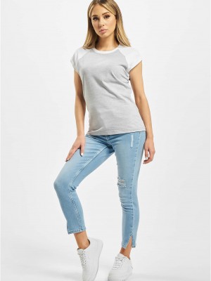 Тениска DEF Niko T-Shirt lightgrey/white XS