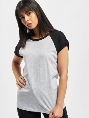 Тениска DEF Niko T-Shirt lightgrey/black XS