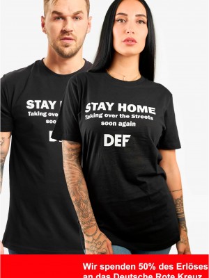 Тениска DEF Stay Home T-Shirt black XS