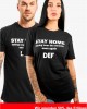 Тениска DEF Stay Home T-Shirt black XS