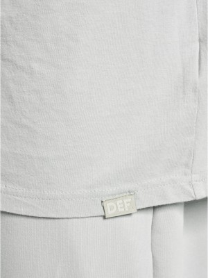 Тениска DEF T-Shirt grey washed XXL