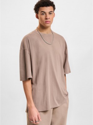 Тениска DEF T-Shirt brown washed01 XXL