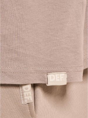 Тениска DEF T-Shirt brown washed01 XXL