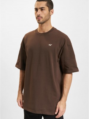 Тениска DEF MIXED T-Shirt choclate brown XXL