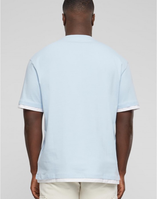 Тениска DEF Visible Layer T-Shirt light blue/white XXL Тениска DEF Visible Layer T-Shirt light blue/white XXL