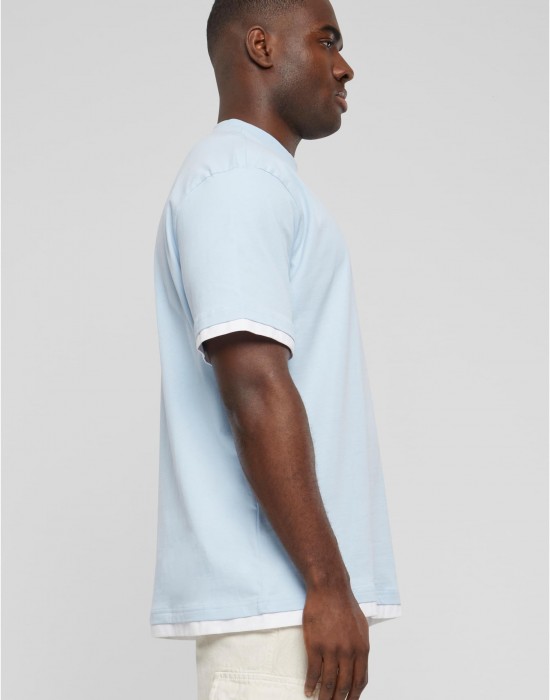 Тениска DEF Visible Layer T-Shirt light blue/white XXL Тениска DEF Visible Layer T-Shirt light blue/white XXL