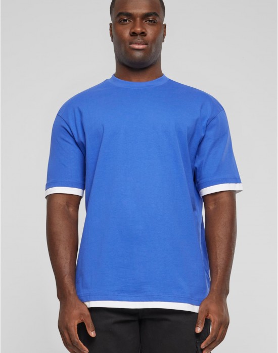 Тениска DEF Visible Layer T-Shirt blue/white XXL Тениска DEF Visible Layer T-Shirt blue/white XXL