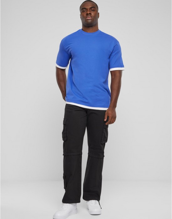 Тениска DEF Visible Layer T-Shirt blue/white XXL Тениска DEF Visible Layer T-Shirt blue/white XXL