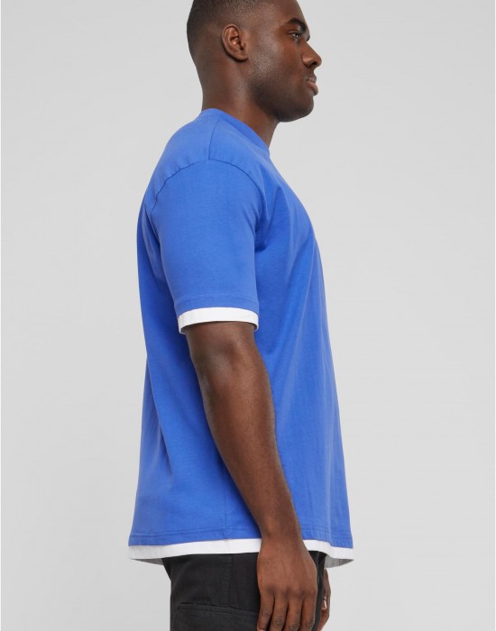 Тениска DEF Visible Layer T-Shirt blue/white XXL Тениска DEF Visible Layer T-Shirt blue/white XXL