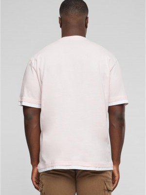Тениска DEF Visible Layer T-Shirt pink/white XL