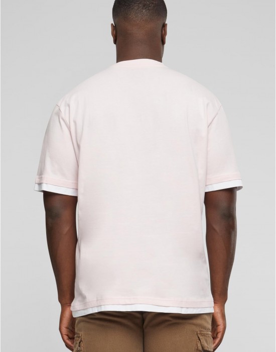 Тениска DEF Visible Layer T-Shirt pink/white XL Тениска DEF Visible Layer T-Shirt pink/white XL