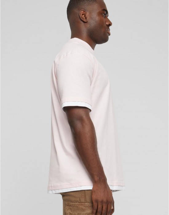 Тениска DEF Visible Layer T-Shirt pink/white XL Тениска DEF Visible Layer T-Shirt pink/white XL