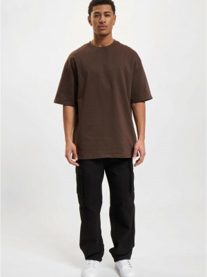 Тениска DEF Original T-Shirts choclate brown XXL