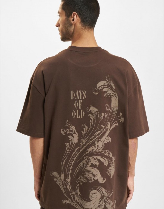 Тениска DEF Flourish T-Shirt chocolate brown washed XXL Тениска DEF Flourish T-Shirt chocolate brown washed XXL