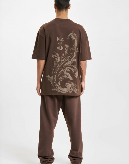 Тениска DEF Flourish T-Shirt chocolate brown washed XXL Тениска DEF Flourish T-Shirt chocolate brown washed XXL