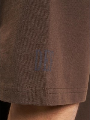 Тениска DEF Medusa T-Shirt chocolate brown washed XXL