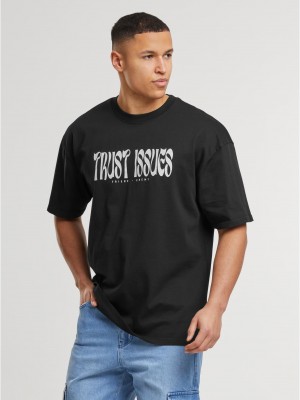 Тениска DEF Trust Issues T-Shirt jet black washed XL