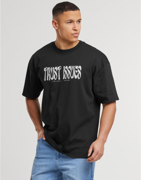 Тениска DEF Trust Issues T-Shirt jet black washed XL Тениска DEF Trust Issues T-Shirt jet black washed XL