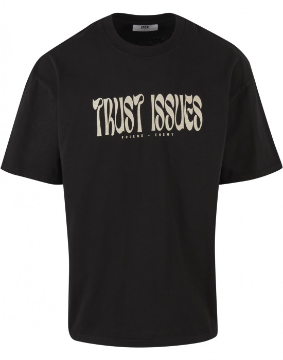 Тениска DEF Trust Issues T-Shirt jet black washed XL Тениска DEF Trust Issues T-Shirt jet black washed XL