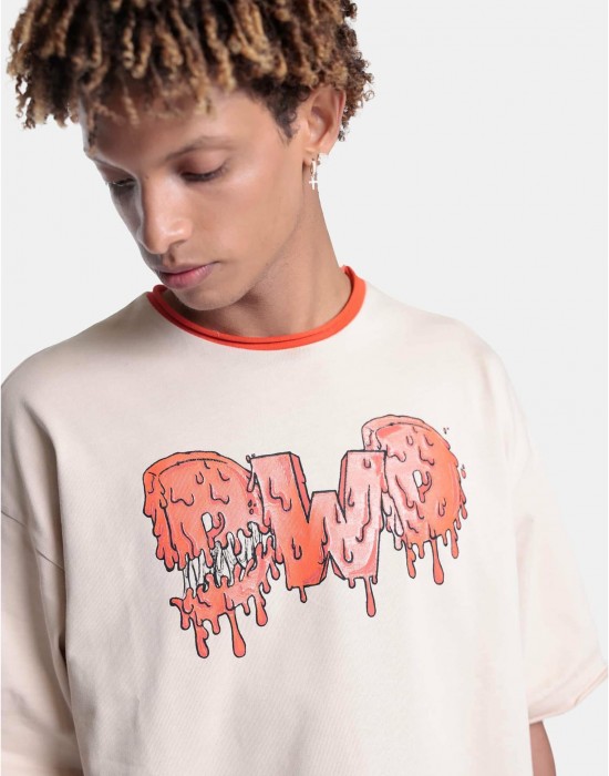 Тениска DWD Drip Logo T-Shirts beige XL Тениска DWD Drip Logo T-Shirts beige XL