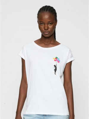 Тениска Ladies Girl Floating Away T-Shirt white XXL