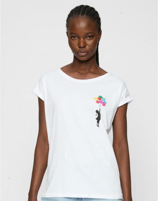 Тениска Ladies Girl Floating Away T-Shirt white XXL