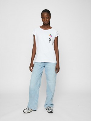 Тениска Ladies Girl Floating Away T-Shirt white XXL