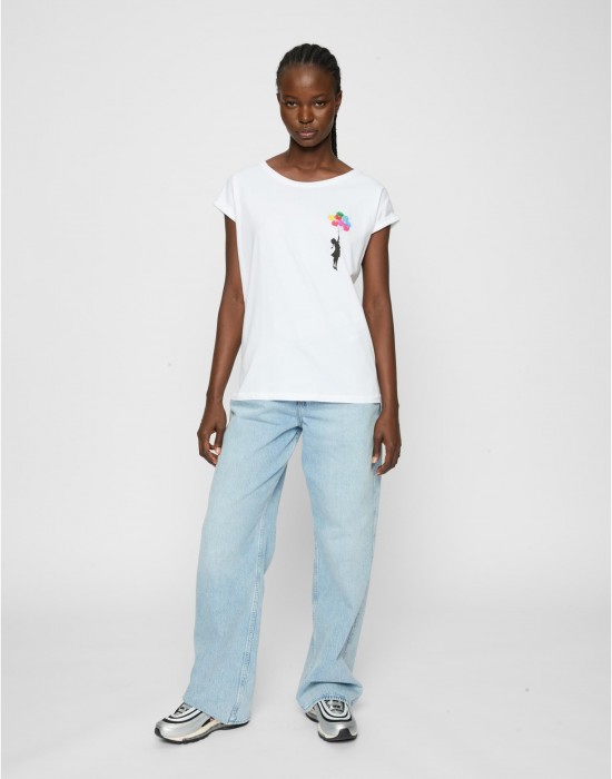 Тениска Ladies Girl Floating Away T-Shirt white XXL