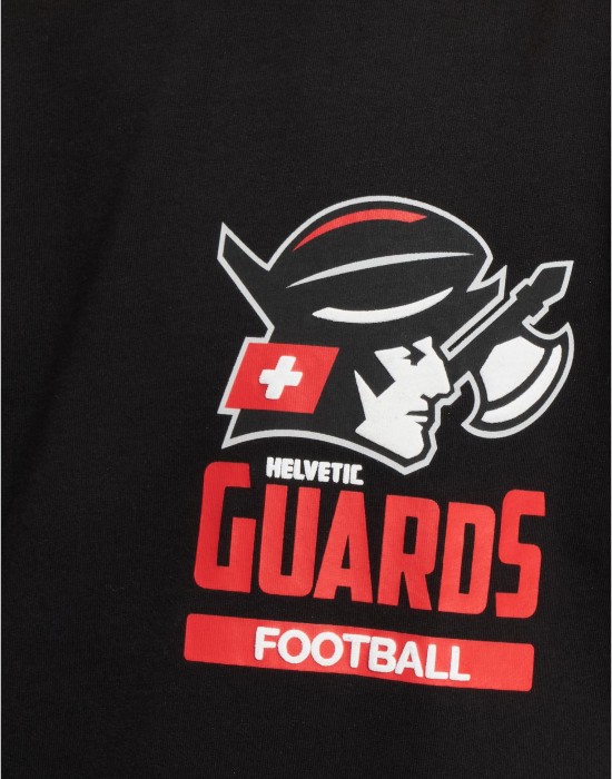 Тениска EUROPEAN LEAGUE OF FOOTBALL Helvetic Guards Essential T-Shirt black XS Тениска EUROPEAN LEAGUE OF FOOTBALL Helvetic Guards Essential T-Shirt black XS