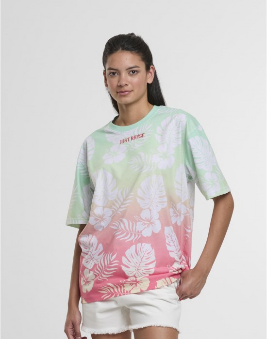 Тениска Just Rhyse Holidays T-Shirt coral/lime XXL Тениска Just Rhyse Holidays T-Shirt coral/lime XXL