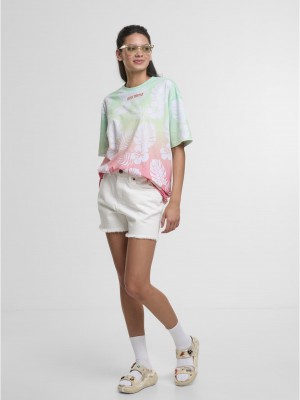 Тениска Just Rhyse Holidays T-Shirt coral/lime XXL