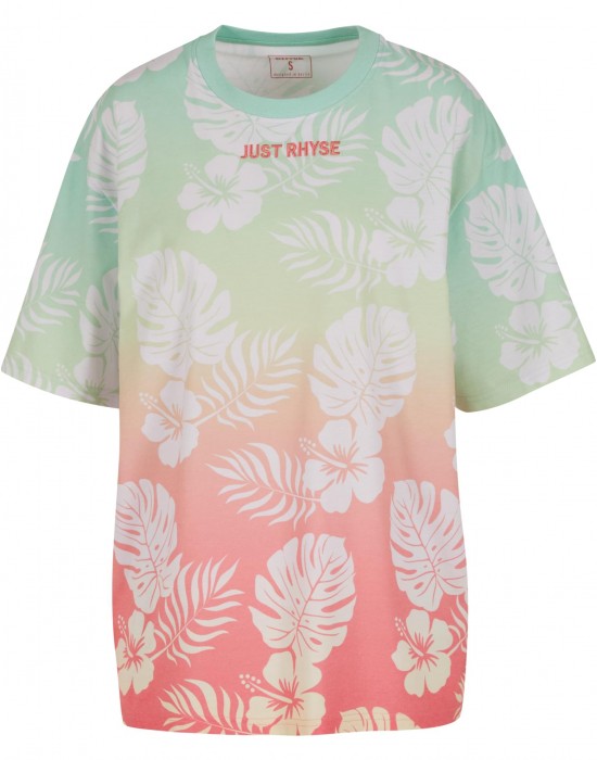 Тениска Just Rhyse Holidays T-Shirt coral/lime XXL Тениска Just Rhyse Holidays T-Shirt coral/lime XXL