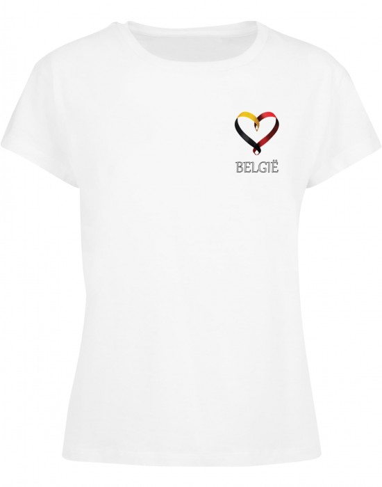 Тениска Ladies Merchcode Football - Belgium T-shirt white XXL Тениска Ladies Merchcode Football - Belgium T-shirt white XXL