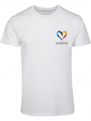 Тениска Merchcode Football - Romania T-shirt white XXL