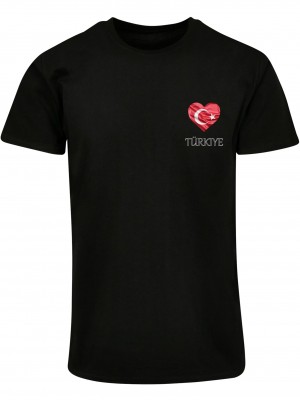 Тениска Merchcode Football - Turkey T-shirt black XXL