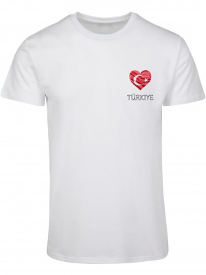 Тениска Merchcode Football - Turkey T-shirt white XXL