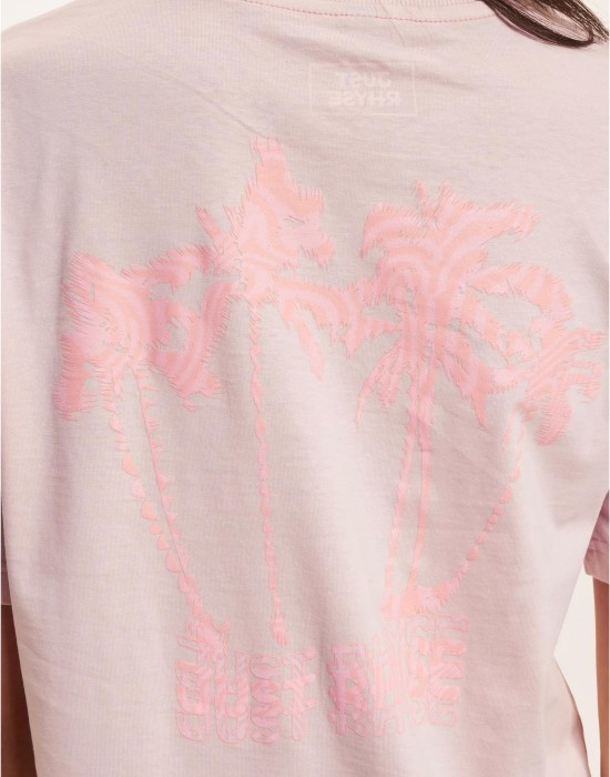 Тениска Just Rhyse WavyPalms T-Shirts pink XS