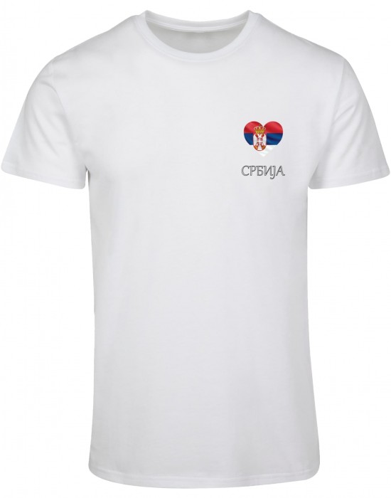 Тениска Merchcode Football - Serbia T-shirt white XXL Тениска Merchcode Football - Serbia T-shirt white XXL