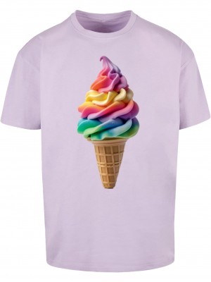 Тениска Pride Scoops Heavy Oversized T-shirt lilac XXL