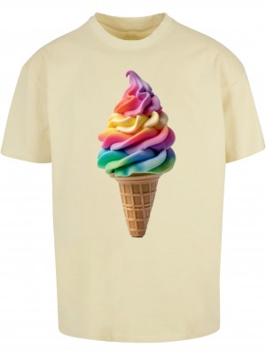 Тениска Pride Scoops Heavy Oversized T-shirt softyellow XXL