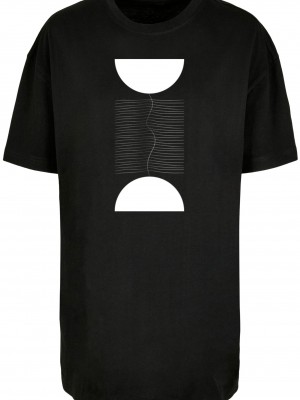 Тениска Ladies Abstract Lines T-Shirt black XXL