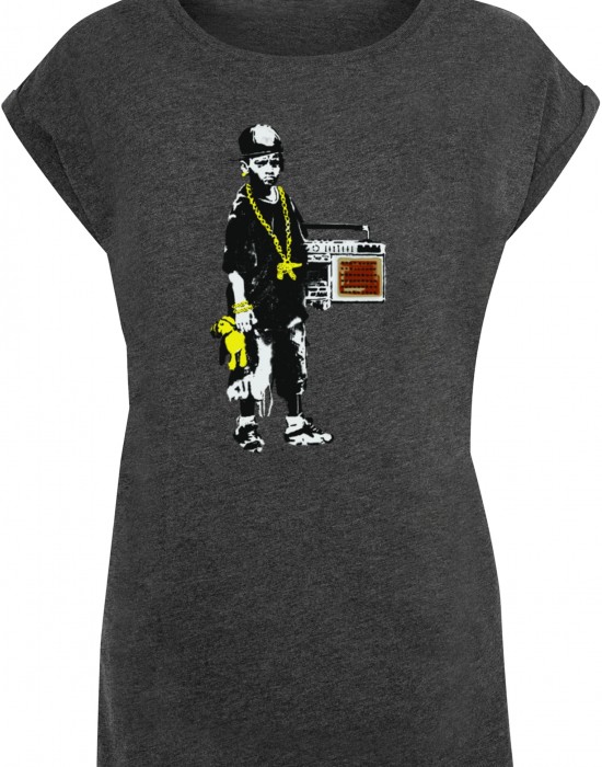 Тениска Ladies Brandalised - Boy With Teddy T-Shirt charcoal XXL