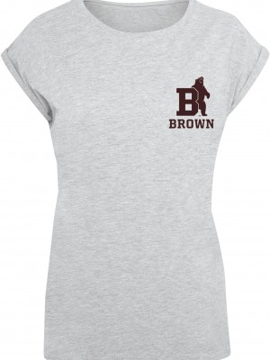 Тениска Ladies Brown University - Bear Initial T-Shirt heather grey XXL