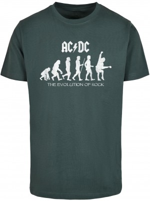 Тениска ACDC - Evolution Of Rock T-Shirt bottlegreen XXL