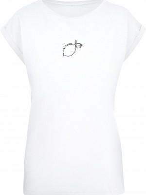 Тениска Ladies Summer - Lemon T-Shirt white XXL