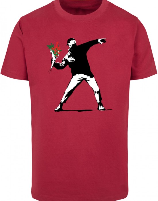 Тениска Banksy - Love Is In The Air T-Shirt burgundy XXL Тениска Banksy - Love Is In The Air T-Shirt burgundy XXL