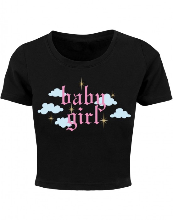 Тениска Baby Girl Cropped Tee black XXL