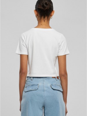 Тениска Baby Girl Cropped Tee white XXL