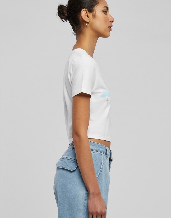 Тениска Baby Girl Cropped Tee white XXL