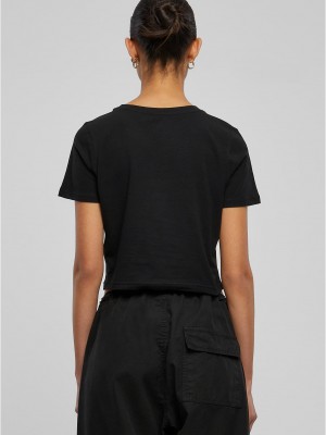 Тениска Badgirls Cropped Tee black XXL